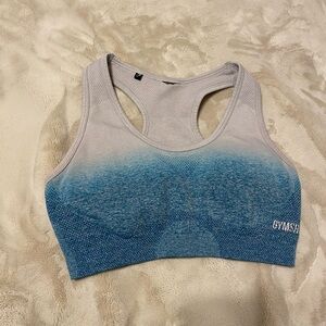 Gymshark Blue to Gray Ombre Seamless Racerback Sports Bra